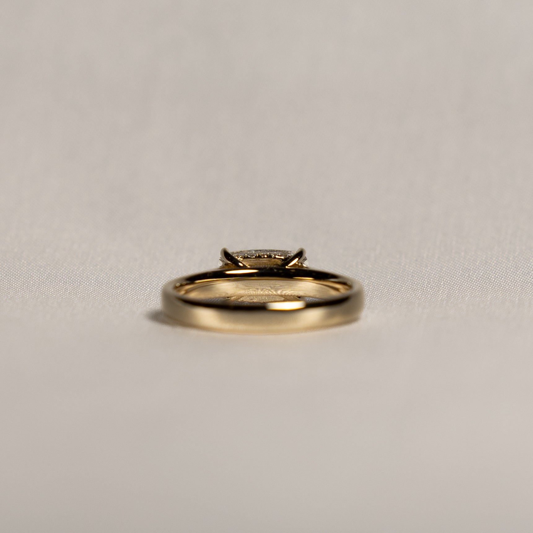 0.91 Modern-Antique Elongated Cushion Cut Solis Ring