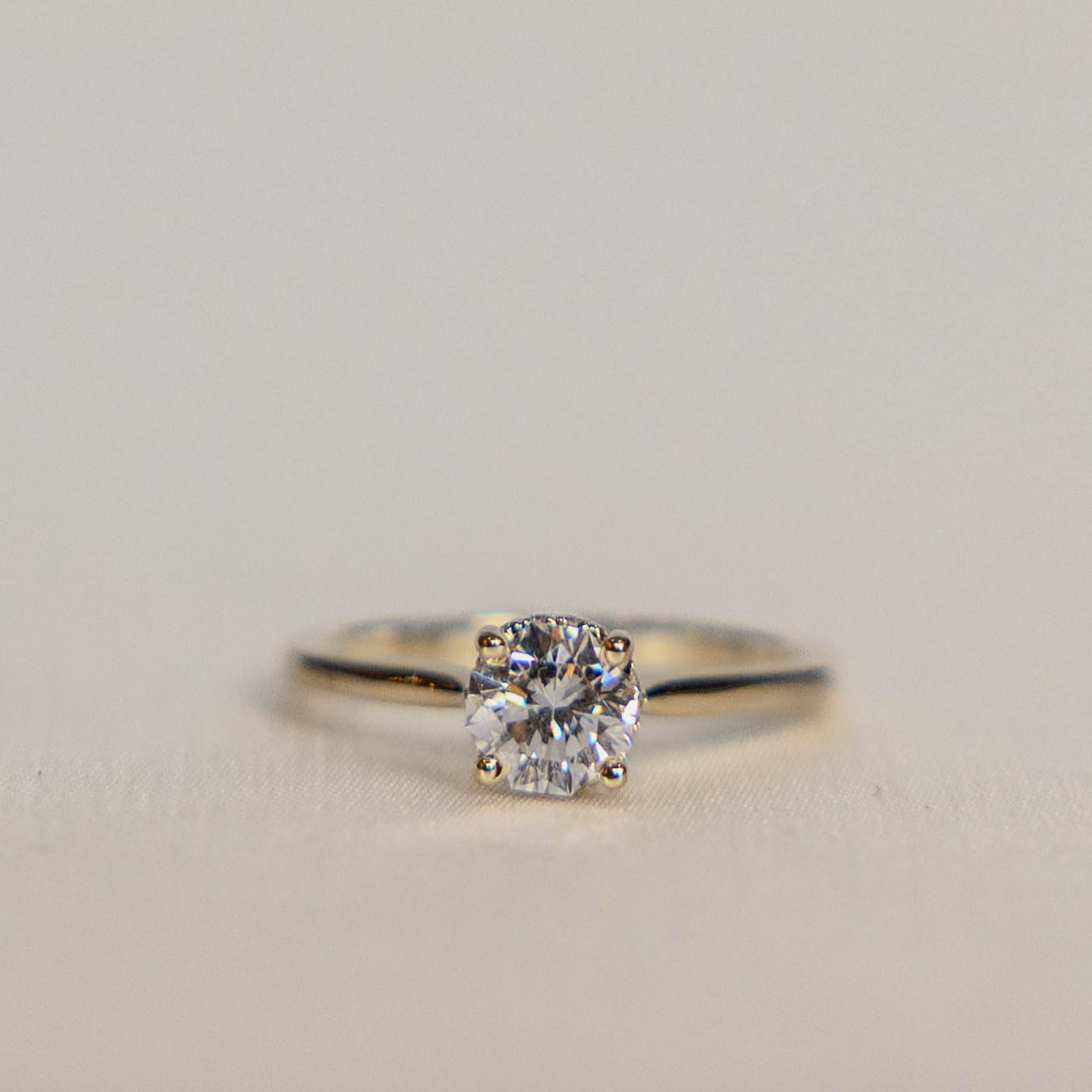 0.74 Octagonal Cut Diamond Ring