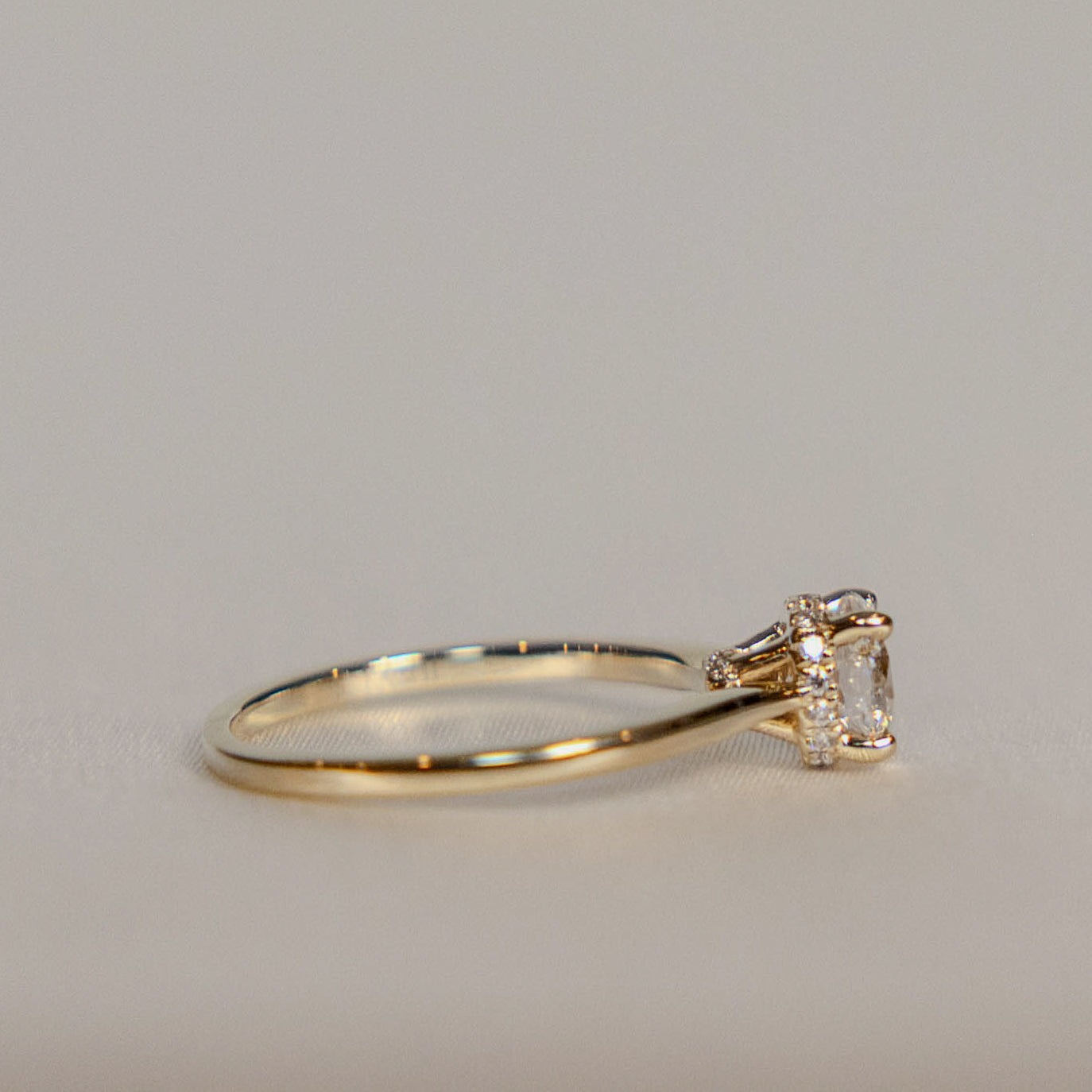 0.74 Octagonal Cut Diamond Ring