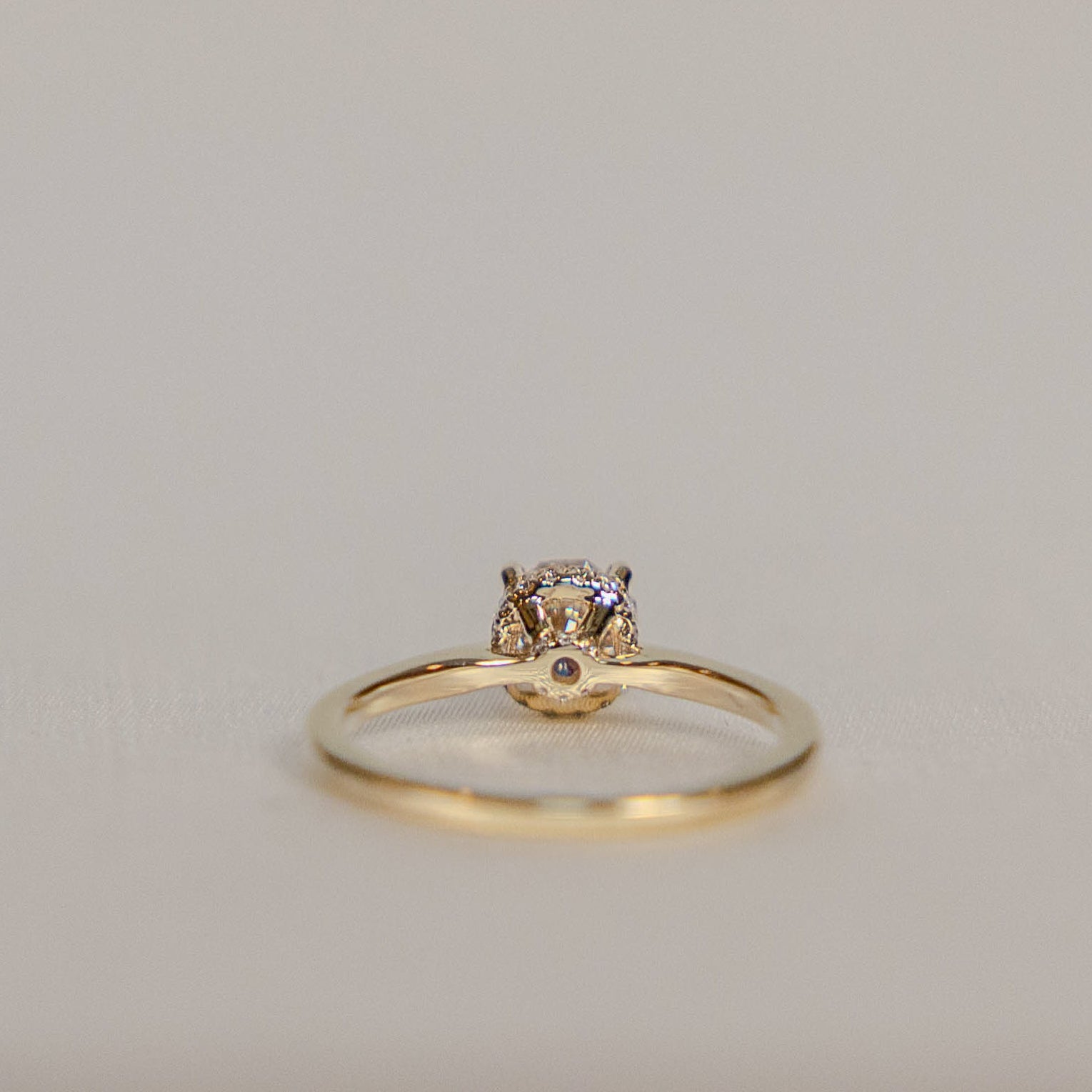 0.74 Octagonal Cut Diamond Ring