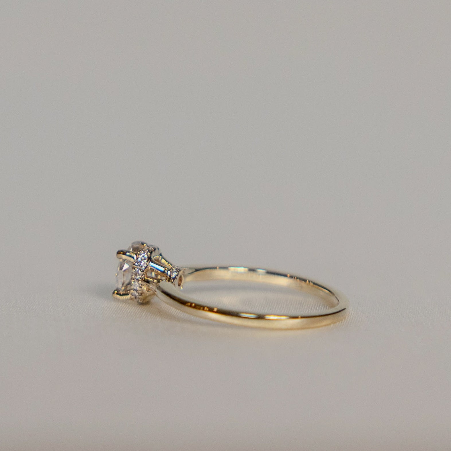 0.74 Octagonal Cut Diamond Ring