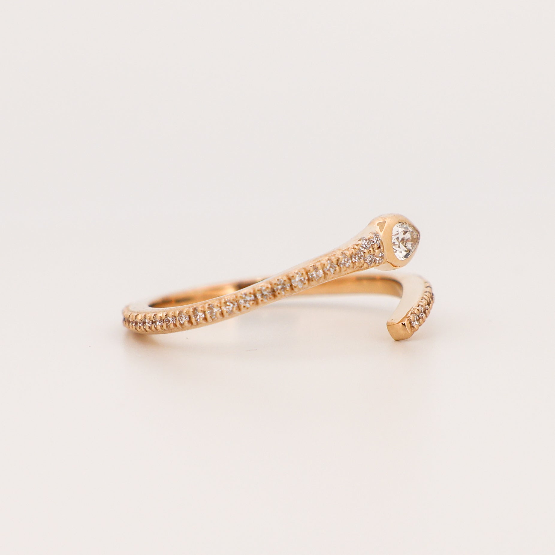 Diamond Snake Wrap Ring